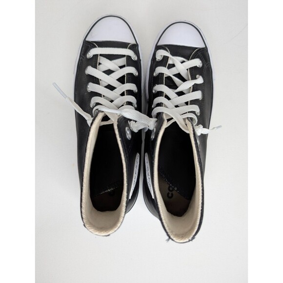 Converse Womens Chuck Taylor Hi Top Platform Leather Sneakers Sz 8 - Picture 7 of 9